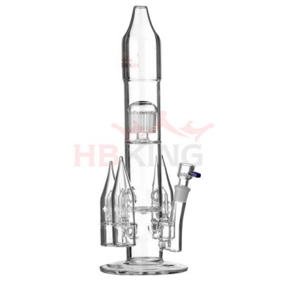 Rocket Shape Arm Tree Grand Glass Water Pipe Smoking Pipe Perc Multi Percolator Smoking Pipe Wholesale Price