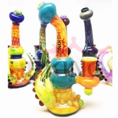 Hb King 5mm Thickness Colored Tree Glass Water Pipe Glass Smoking Pipe Classic Beaker with Downstem