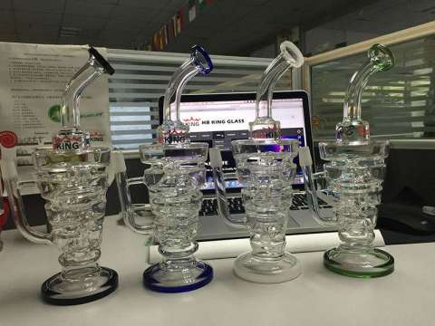 Spring Perc Glass Water Pipe Triangle Shape Buck Stock Wholesale Percolarter Glass Enjoylifeworld