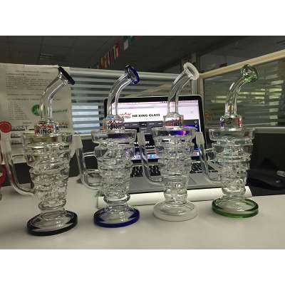 Spring Perc Glass Water Pipe Triangle Shape Buck Stock Wholesale Percolarter Glass Enjoylifeworld